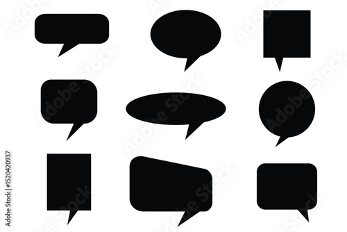 Speech Bubble set. Talk bubble. Cloud speech bubbles collection. Vector