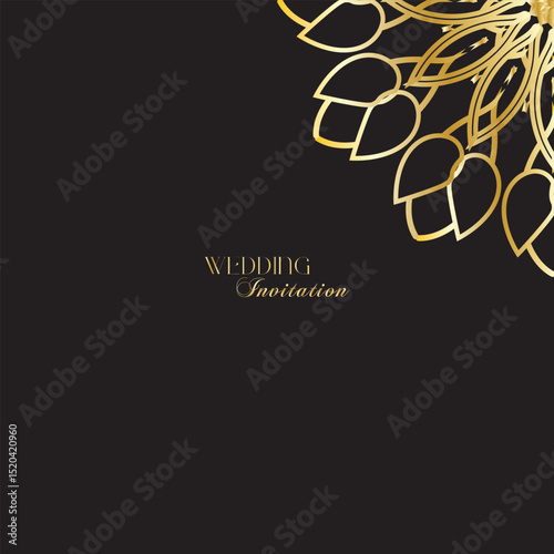 The Gold Mandala Wedding Iinvitation Card