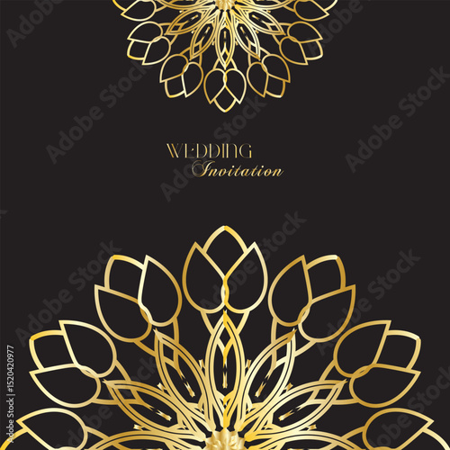The Gold Mandala Wedding Iinvitation Card