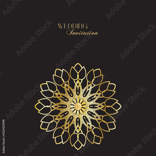 The Gold Mandala Wedding Iinvitation Card
