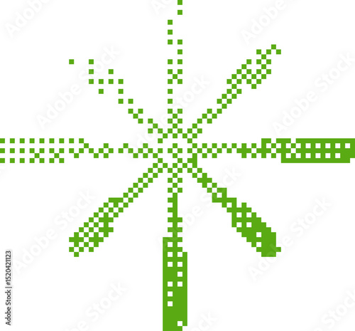 Organic Rounded Flower Pixel Gradient Shape