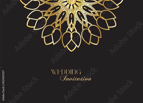 The Gold Mandala Wedding Iinvitation Card