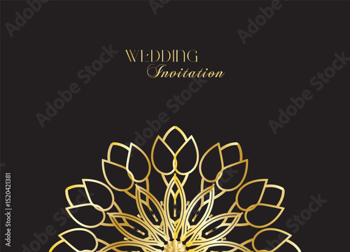 The Gold Mandala Wedding Iinvitation Card