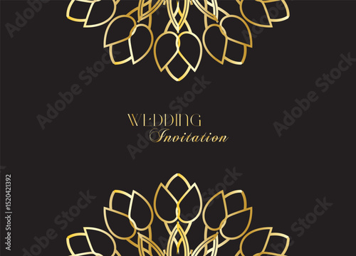 The Gold Mandala Wedding Iinvitation Card