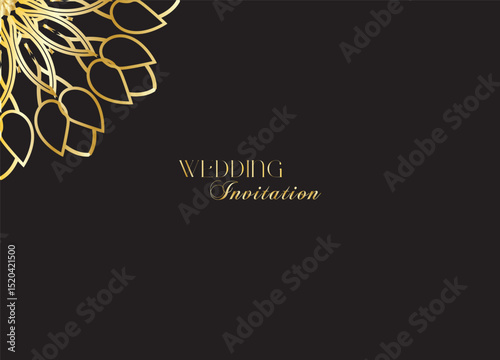 The Gold Mandala Wedding Iinvitation Card