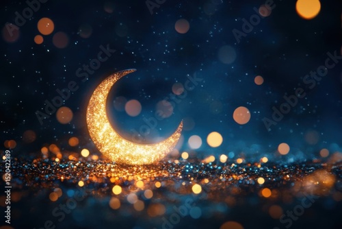 See Crescent Moon Shine on A Glittery Night and Feel the Serenity Vibes