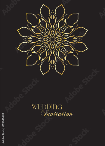 The Gold Mandala Wedding Iinvitation Card
