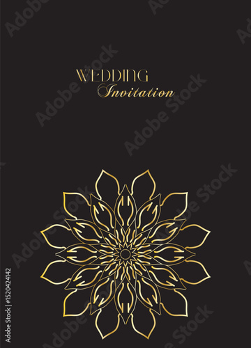 The Gold Mandala Wedding Iinvitation Card