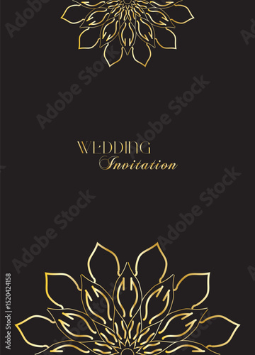The Gold Mandala Wedding Iinvitation Card