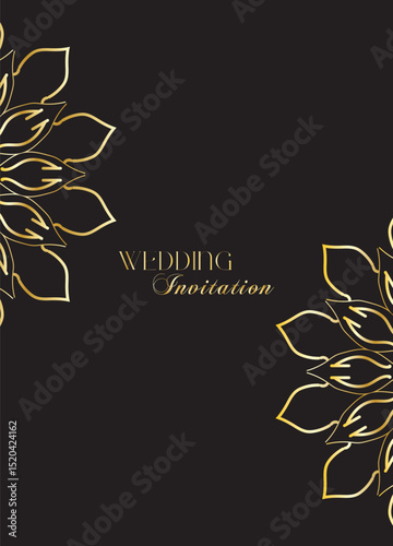 The Gold Mandala Wedding Iinvitation Card