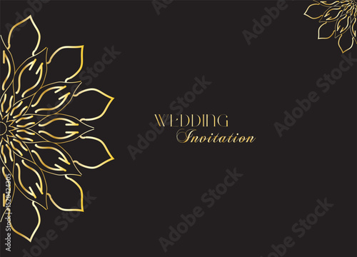 The Gold Mandala Wedding Iinvitation Card