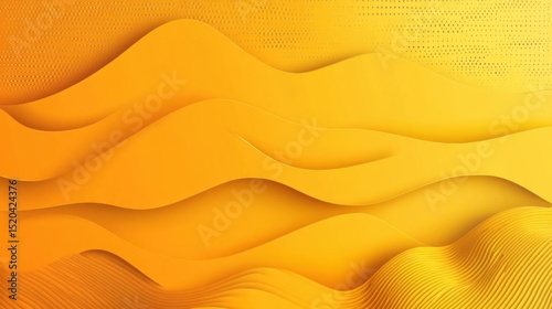 Experience Abstract Waves in Yellow Tones with Subtle Texture