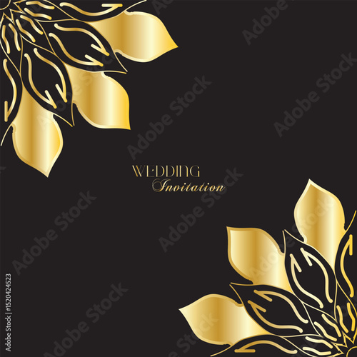 The Gold Mandala Wedding Iinvitation Card