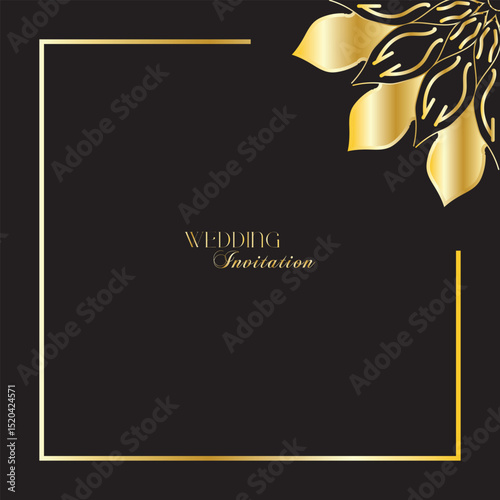 The Gold Mandala Wedding Iinvitation Card