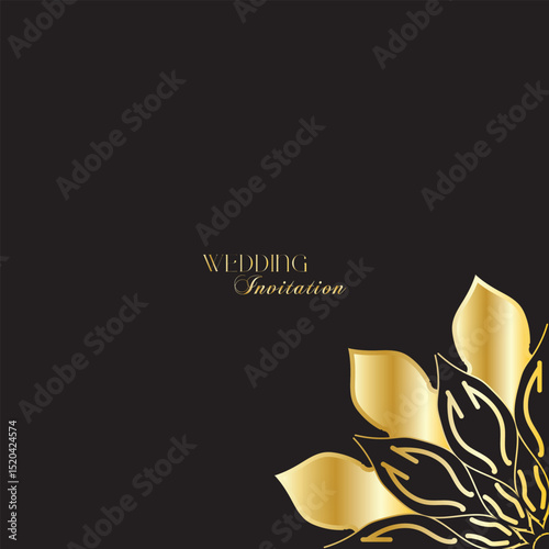 The Gold Mandala Wedding Iinvitation Card