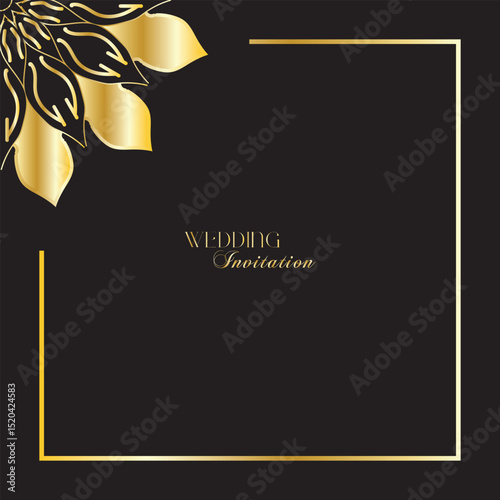The Gold Mandala Wedding Iinvitation Card