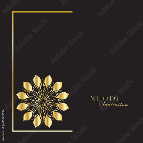 The Gold Mandala Wedding Iinvitation Card