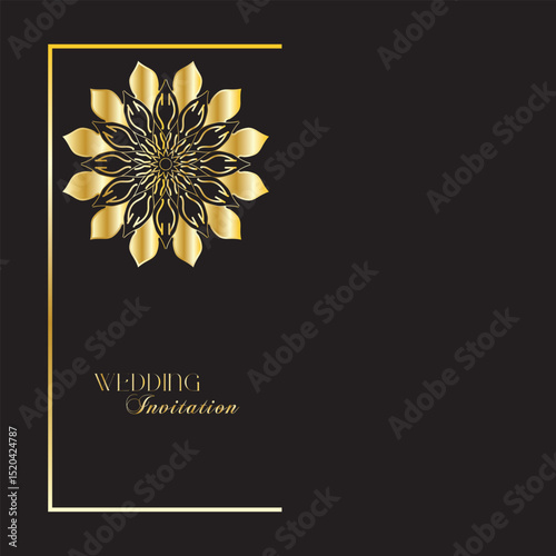 The Gold Mandala Wedding Iinvitation Card