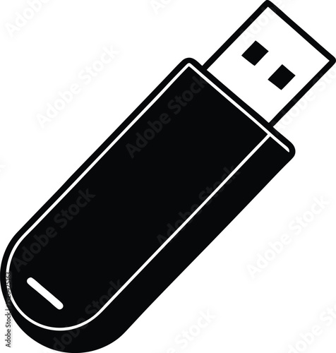 usb flash drive isolated