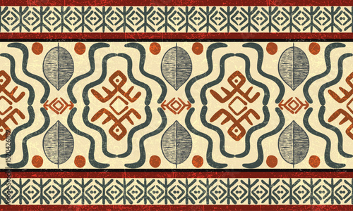 Carpet African mud cloth tribal fabric bohemian pattern,geometric elements,zigzag,tribal design,vector illustration,American mud cloth bogolan pattern,tribal Aztec pattern design for textile,carpet.