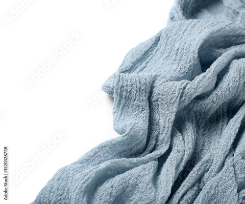 Fabric blue napkin isolated...