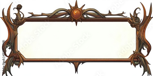 View Frame design art with unique borders for creative work, like a Vintage art