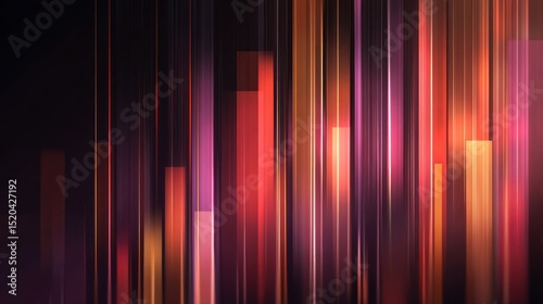 Abstract background with vertical lines in shades of red orange and purple.
