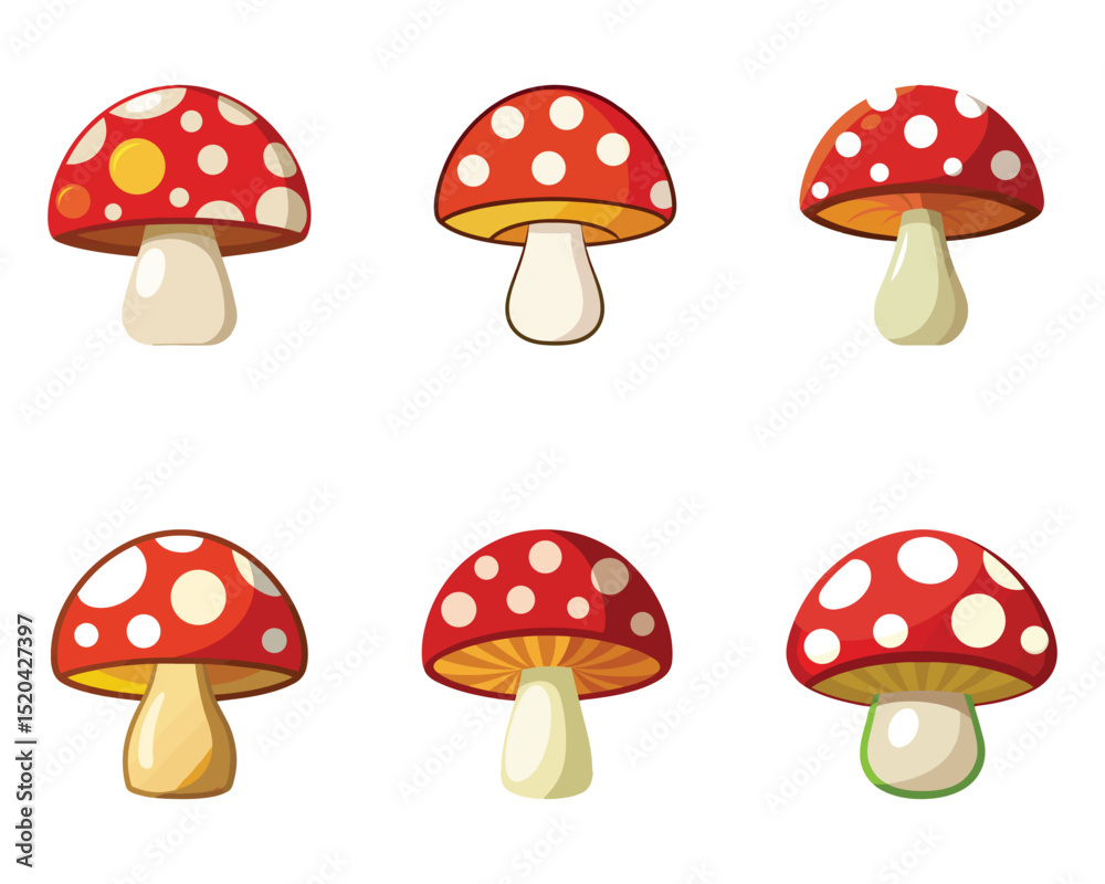 Mushroom silhouettes set, fungi pack of vector silhouette design, isolated background Mushroom silhouettes set, fungi pack of vector silhouette design, isolated background
