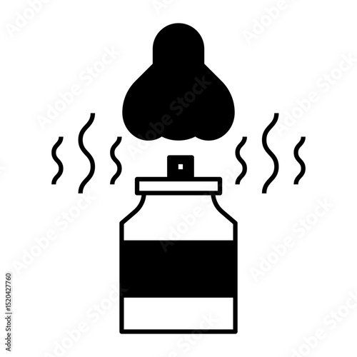inhale black icon