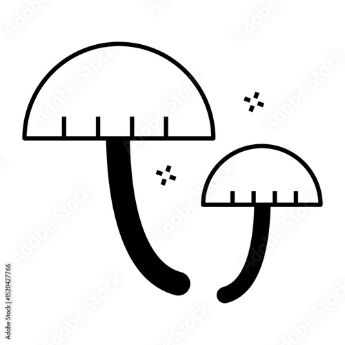 mushroom black icon