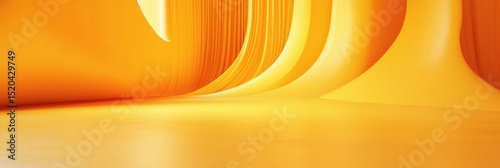 Reveal Golden Waves in Abstract Formation with Minimalist Design and Vibrant Light