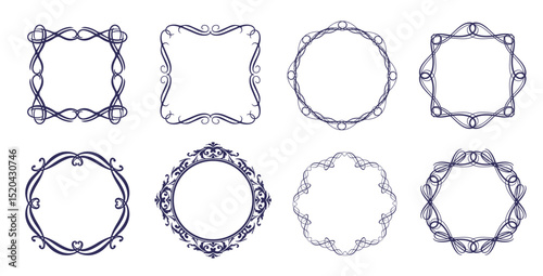 Antique Frame Design Collection: Vintage Decorative Frame Set