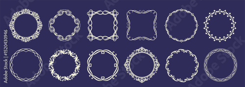 Antique Frame Design Collection: Vintage Decorative Frame Set