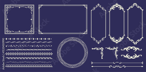 Antique Frame Design Collection: Vintage Decorative Frame Set