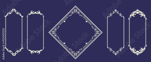 Antique Frame Design Collection: Vintage Decorative Frame Set