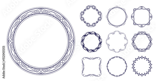 Antique Frame Design Collection: Vintage Decorative Frame Set