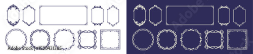 Antique Frame Design Collection: Vintage Decorative Frame Set