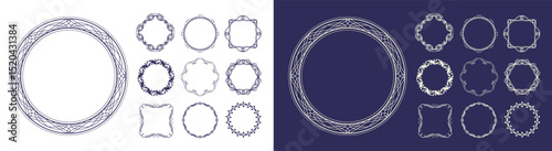 Antique Frame Design Collection: Vintage Decorative Frame Set