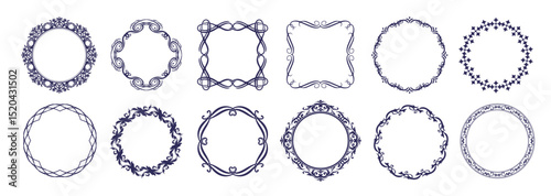 Antique Frame Design Collection: Vintage Decorative Frame Set