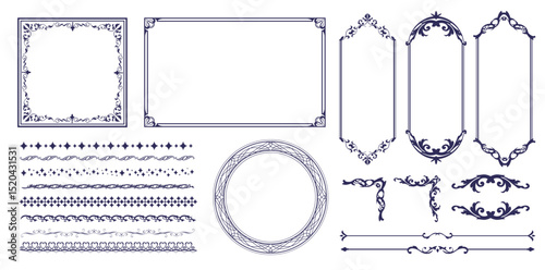 Antique Frame Design Collection: Vintage Decorative Frame Set