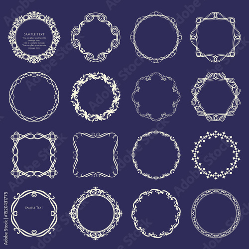 Antique Frame Design Collection: Vintage Decorative Frame Set