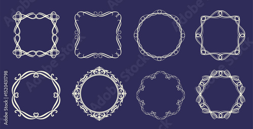 Antique Frame Design Collection: Vintage Decorative Frame Set