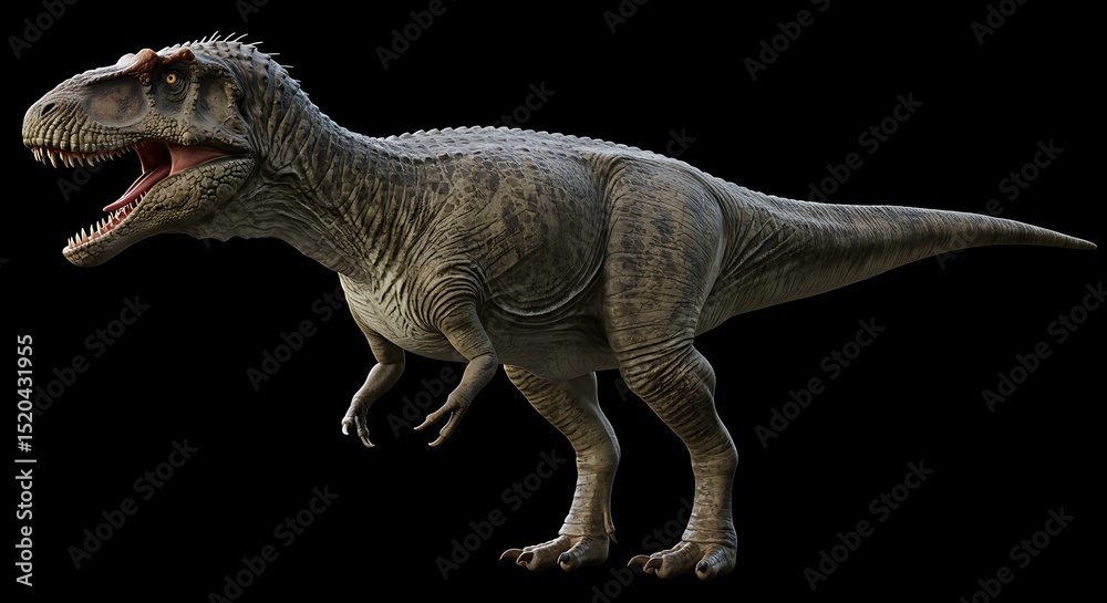 Fototapeta premium Detailed dinosaur render large prehistoric reptile animal isolated