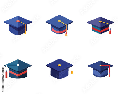 Graduation cap icon. line and glyph version, student hat outline and filled vector sign. Academic cap linear and full pictogram. Education symbol, logo illustration. Different style