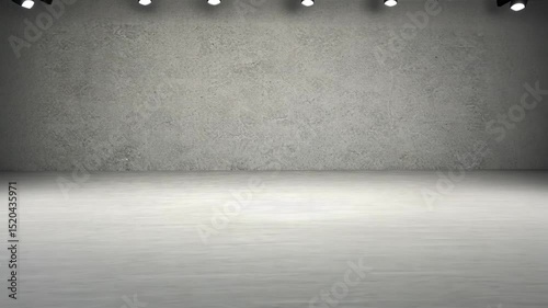 Gray concrete wall and floor