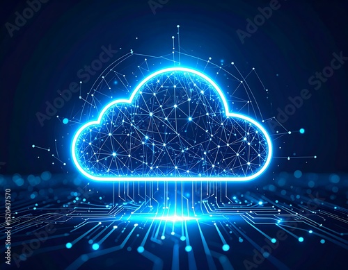 Wallpaper Mural Abstract cloud computing graphic (2) Torontodigital.ca