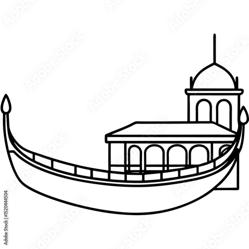 Minimalist Gondola Illustration 