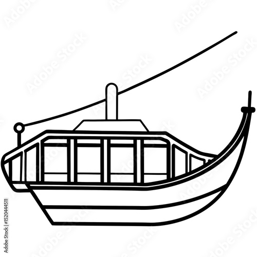 Minimalist Gondola Illustration 