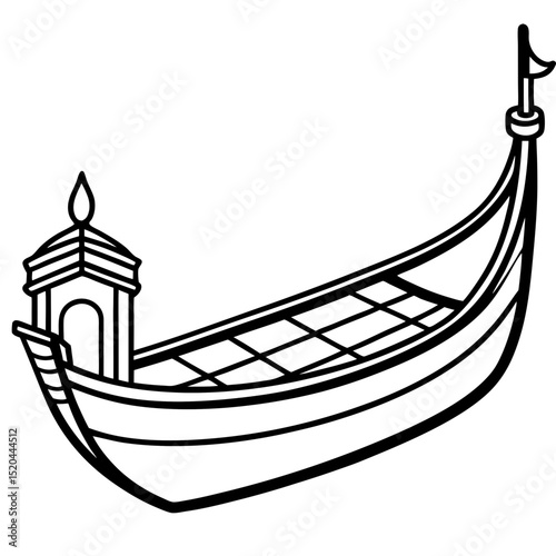 Minimalist Gondola Illustration 