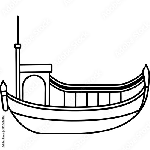 Minimalist Gondola Illustration 